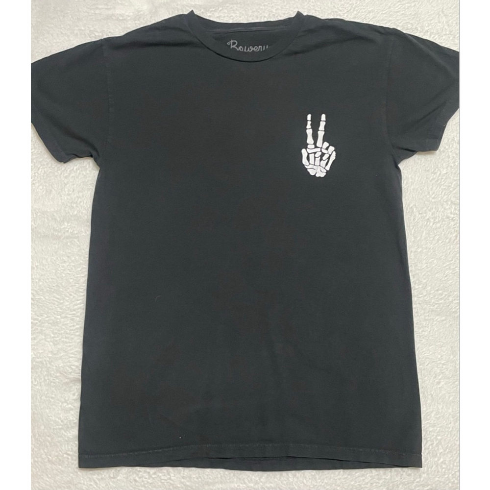 Men's Bowery Supply Co. Black Short Sleeve Tee S with Skeleton Hand